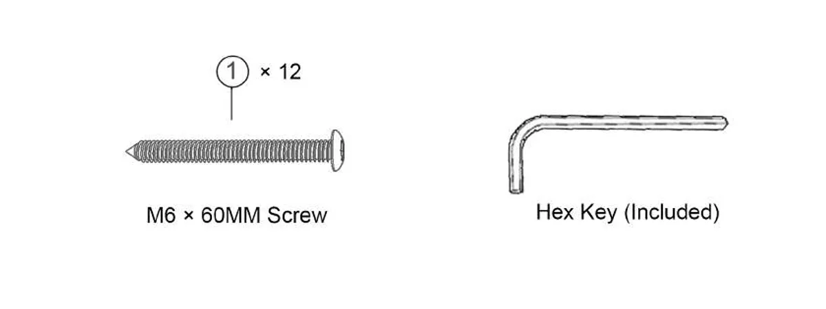 hardware of HDPE Outdoor Two Shelf Side Table 1