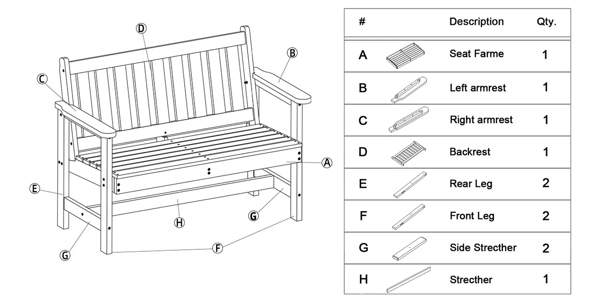 parts-of-Classic-HDPE-Outdoor-Garden-Loveseat-Bench