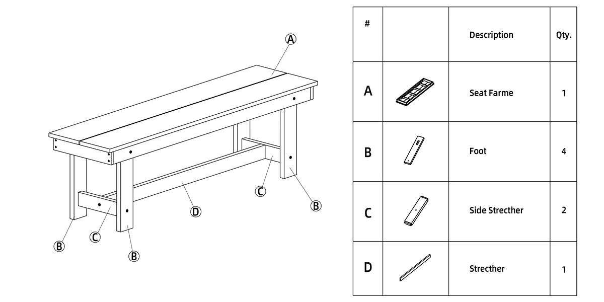 parts-of-GRANGE-HDPE-Outdoor-Dining-Bench