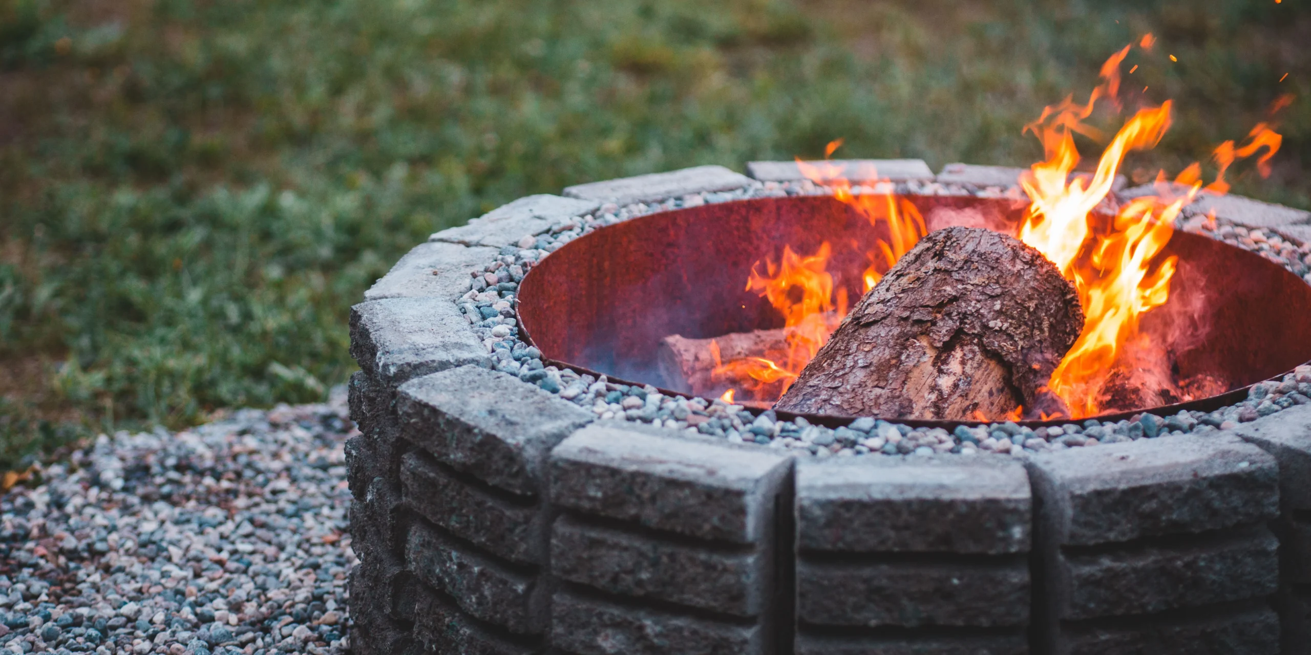 wooden fire pit