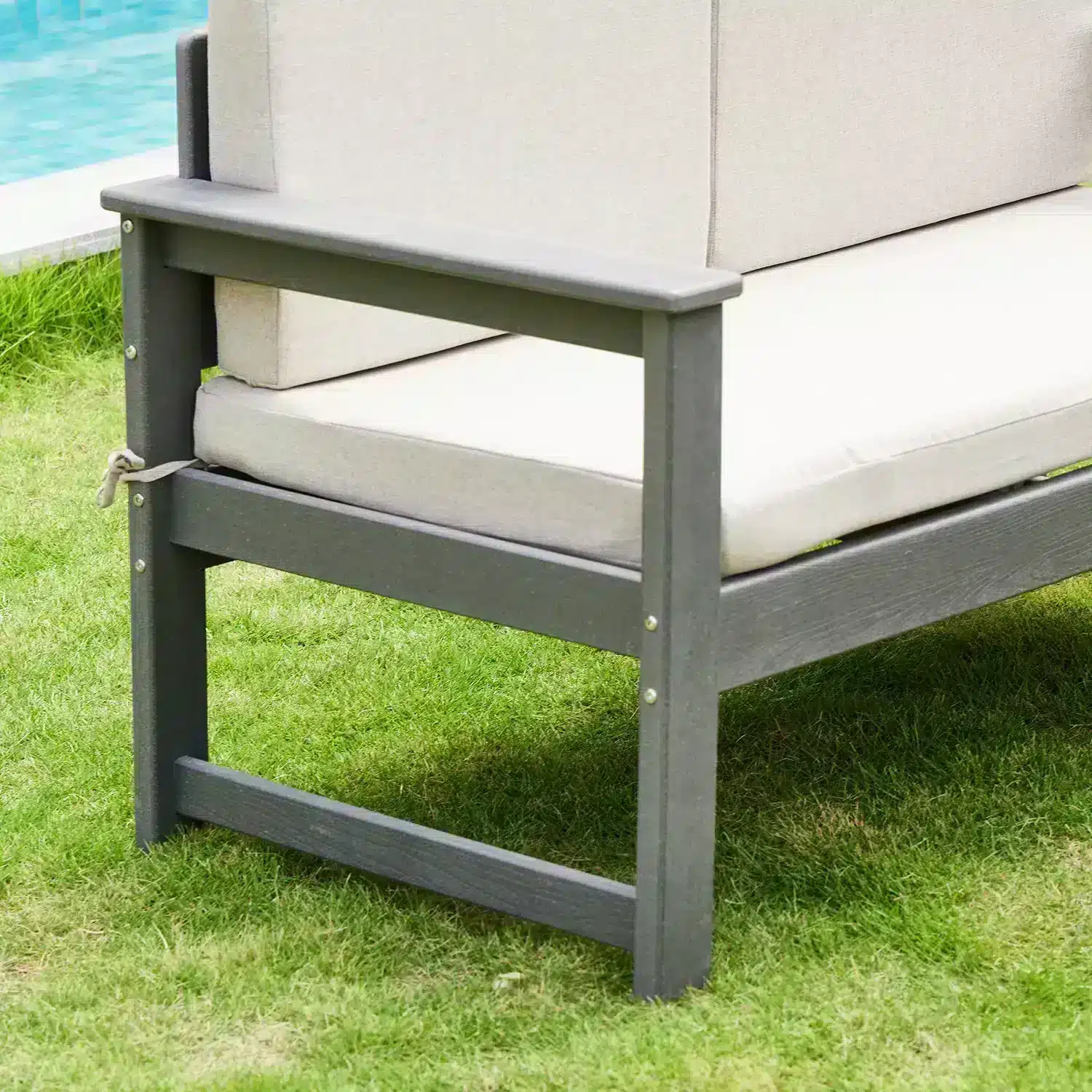 Outdoor Loveseat Couch Armrest Details