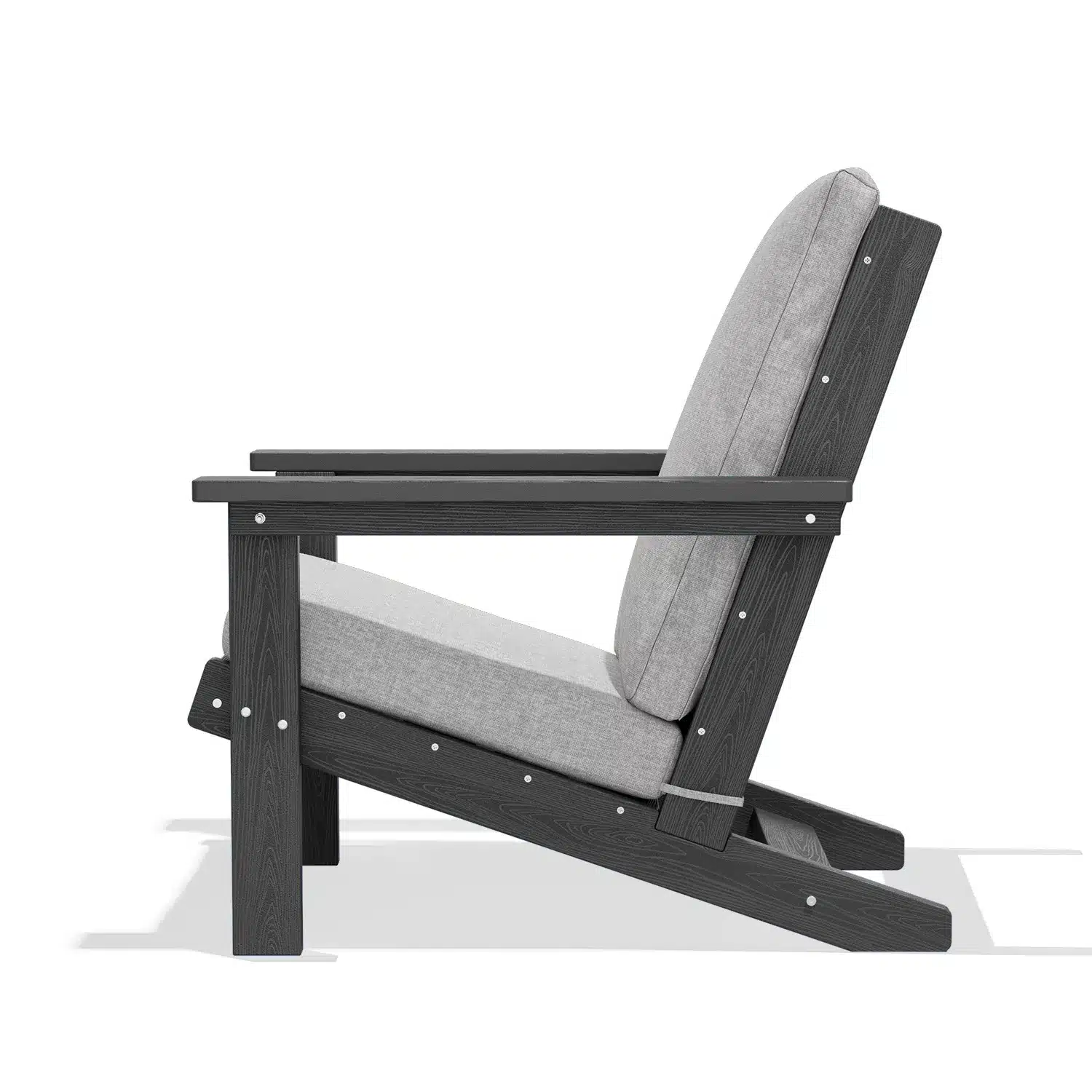 Isometric sketch with dimensions of lounge chair and ottoman