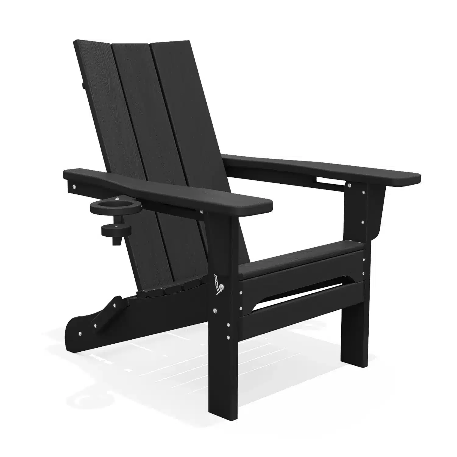 Black Modern Curveback Adirondack Chair