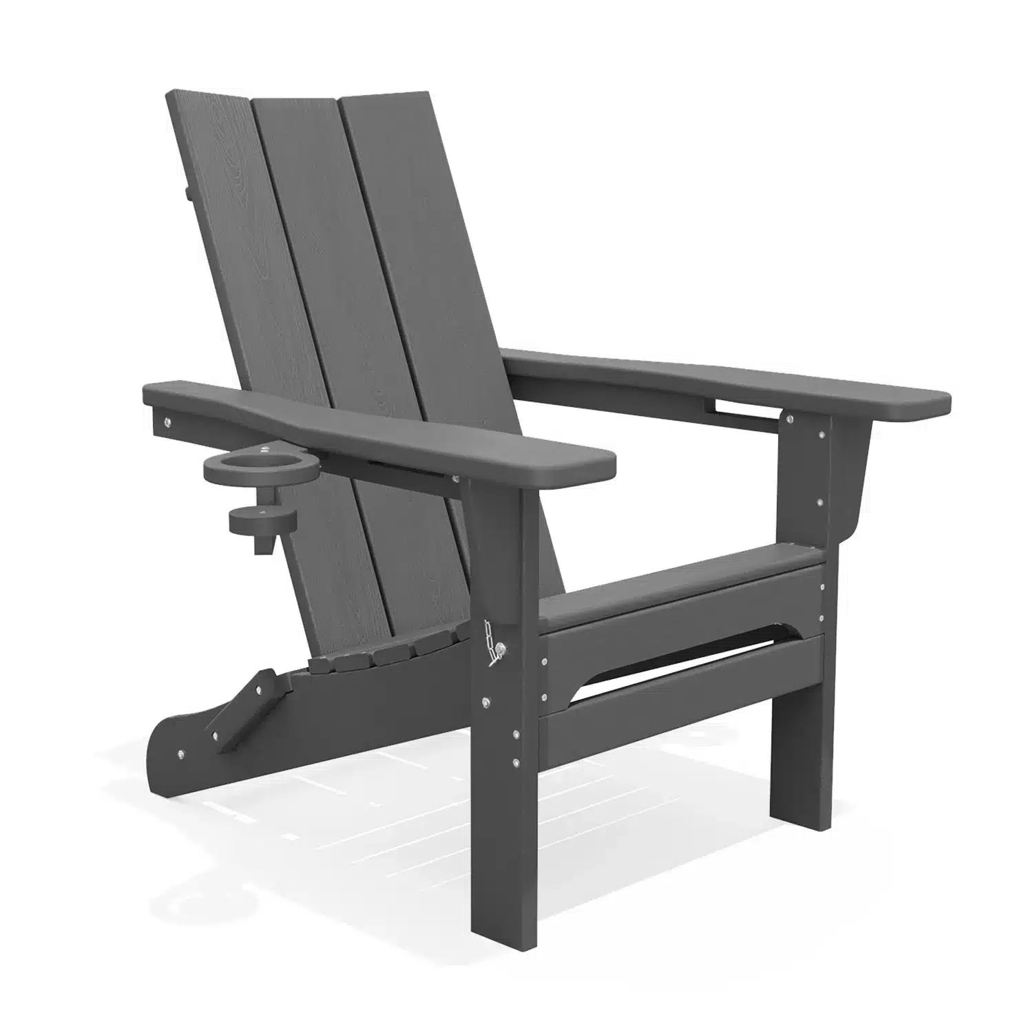 Dark Gray Modern Curveback Adirondack chair