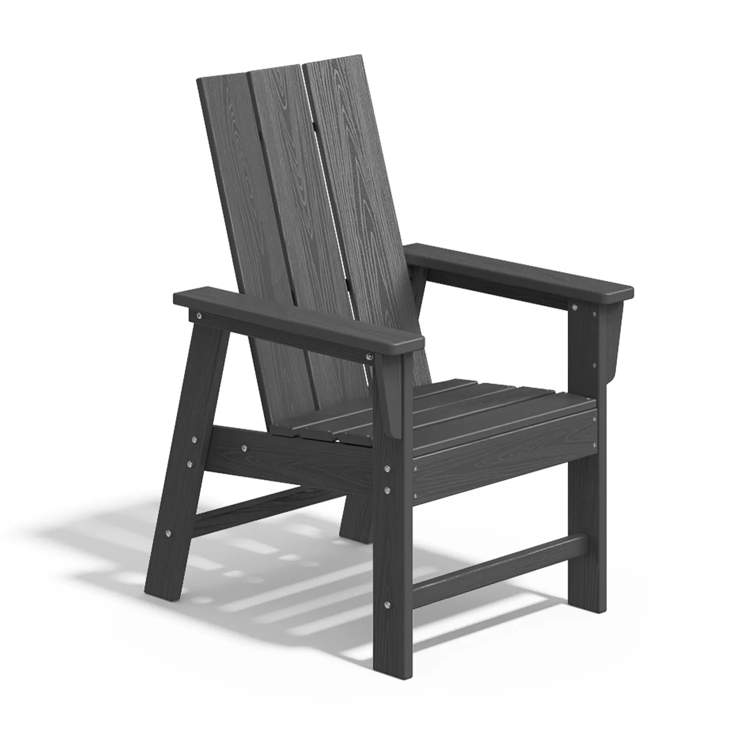Dark Gray Outdoor Poly Dining Chair