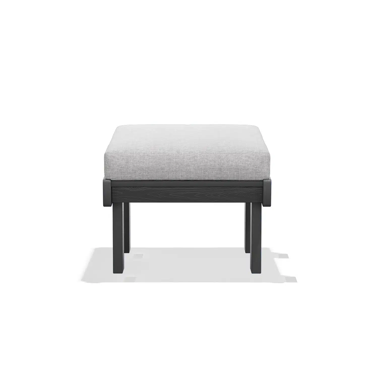 Product render of small ottoman with cushion