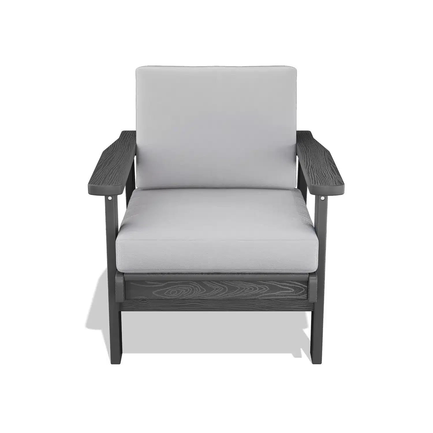 Gray Deep Seating Armchair Front View