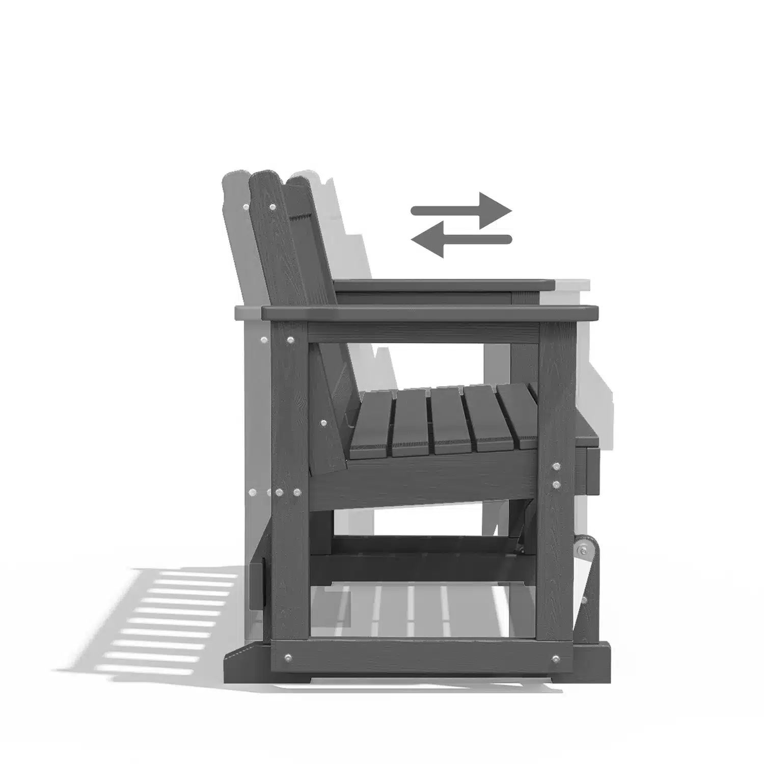 Outdoor Garden Glider Bench Swing Direction