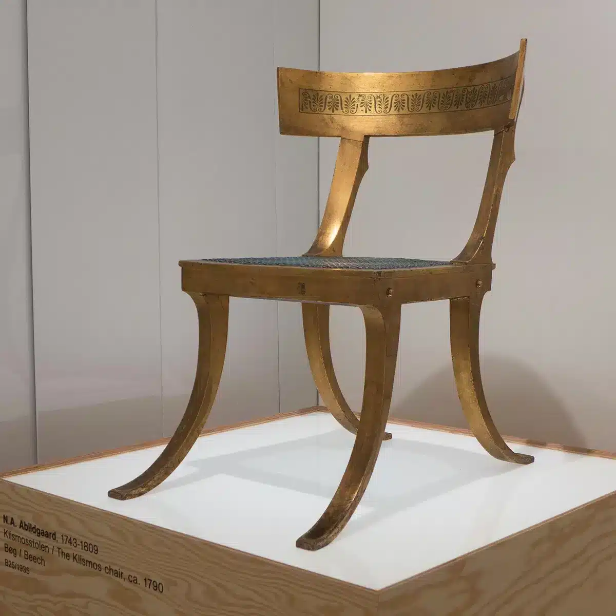 a klismos chair in designmuseum danmark from circa a Klismos chair in Designmuseum Danmark from circa