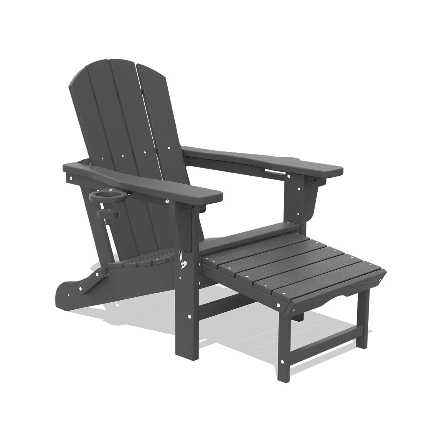 Dark Gray Poly Adirondack Chair