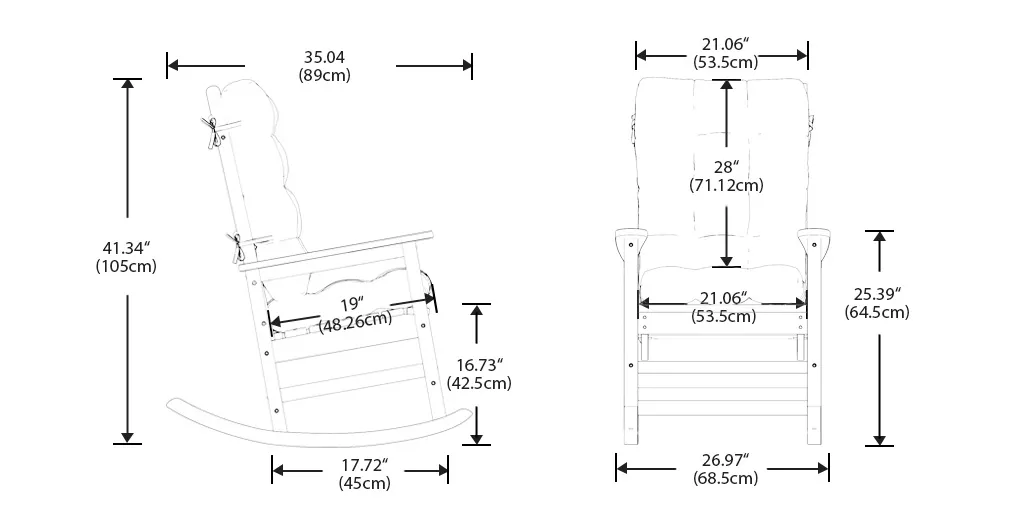 Outdoor Rocking Chair Dimension
