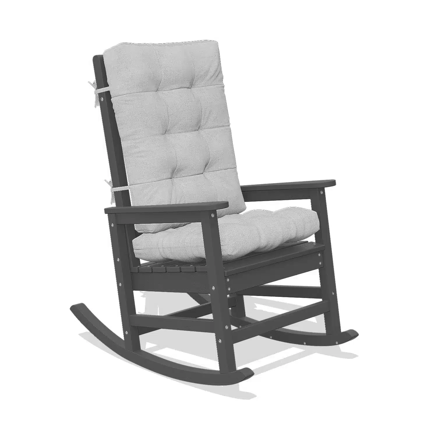 Outdoor Rocking Chair with Cushion Left Side View