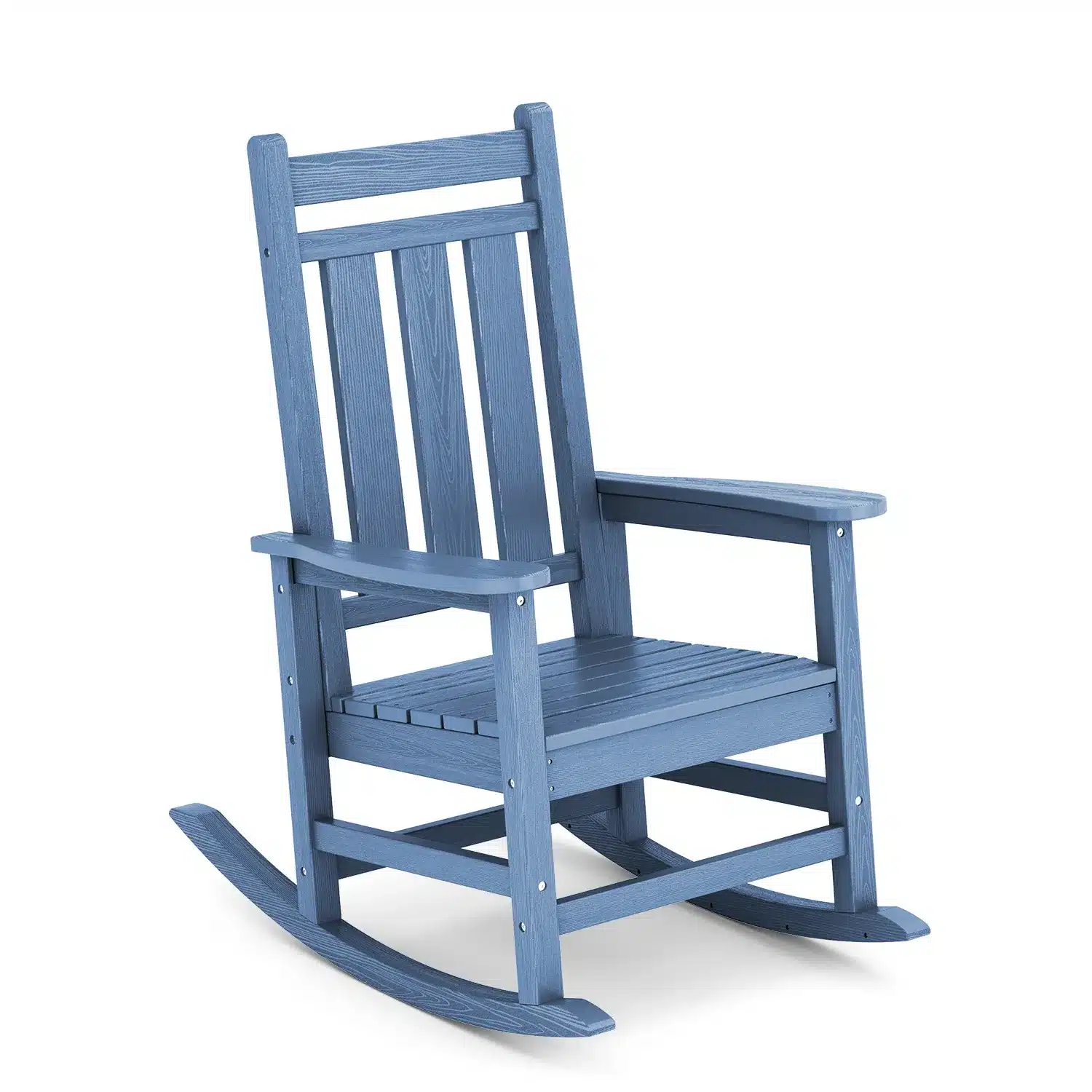Outdoor HDPE Poly Traditional Porch Rocking Chair, Waterproof Poly Rocker