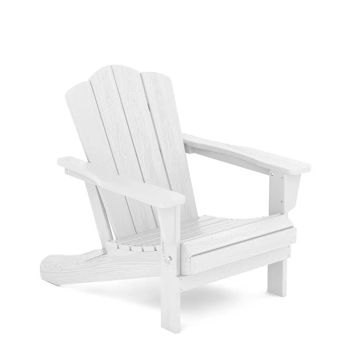 a white chair with armrests a white chair with armrests