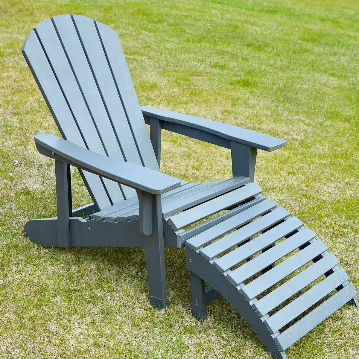 a adirondack chair with ottoman