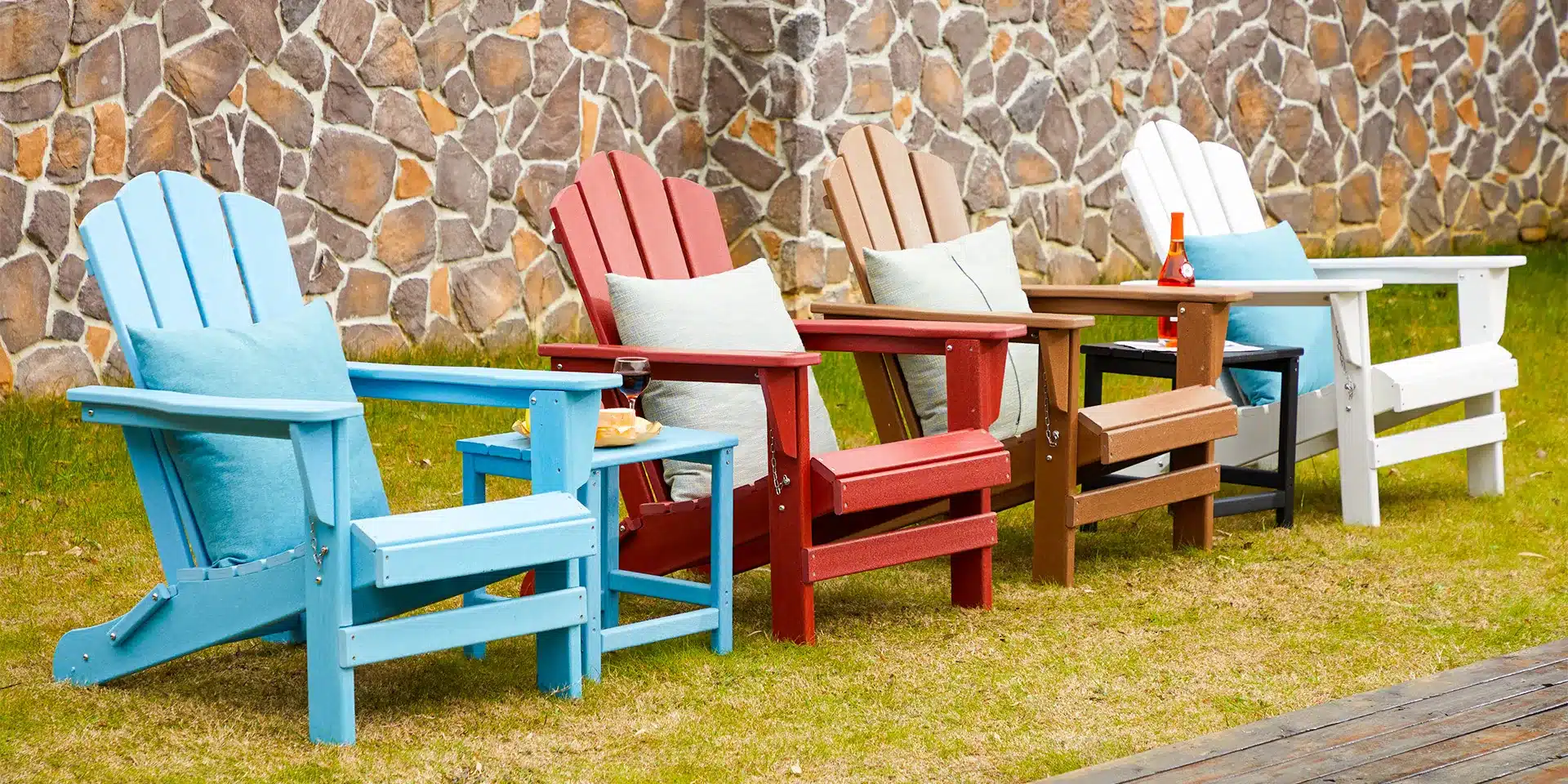 colorful adirondack chairs
