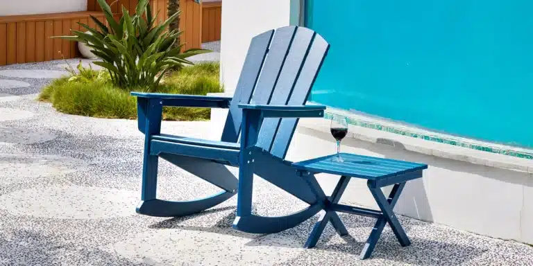 rocking chair with side table