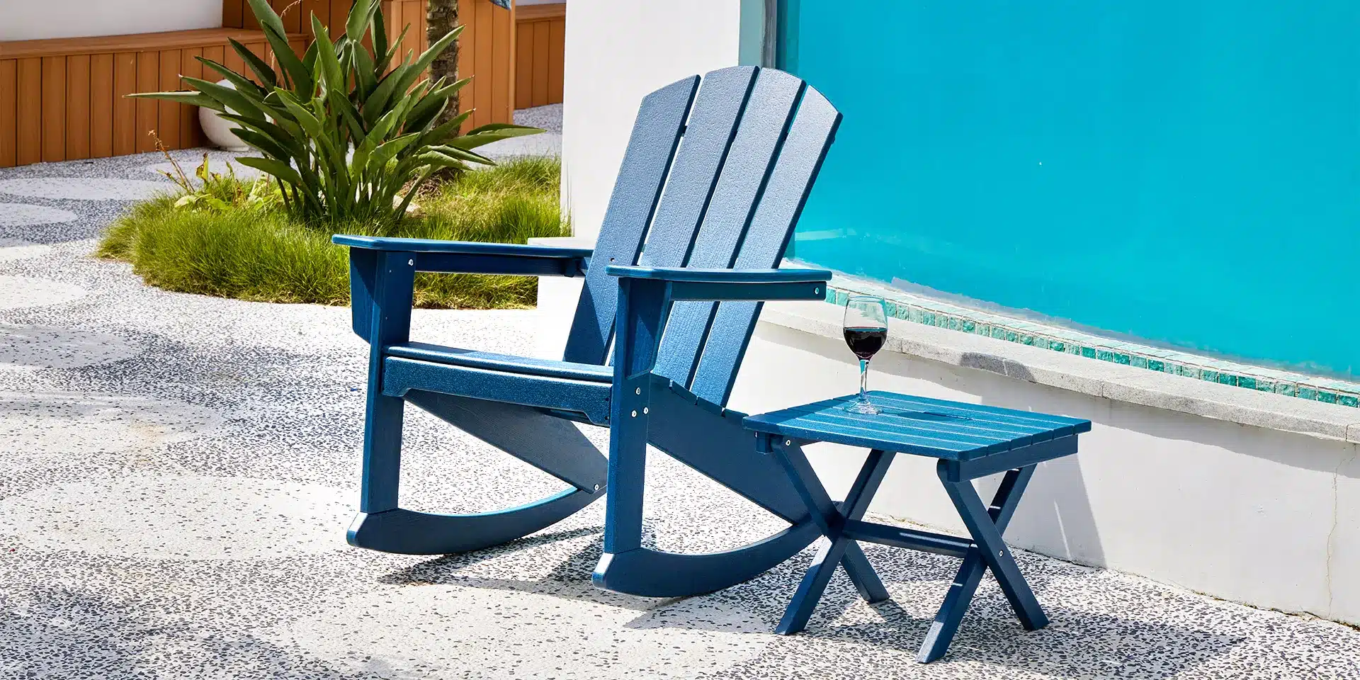 rocking chair with side table