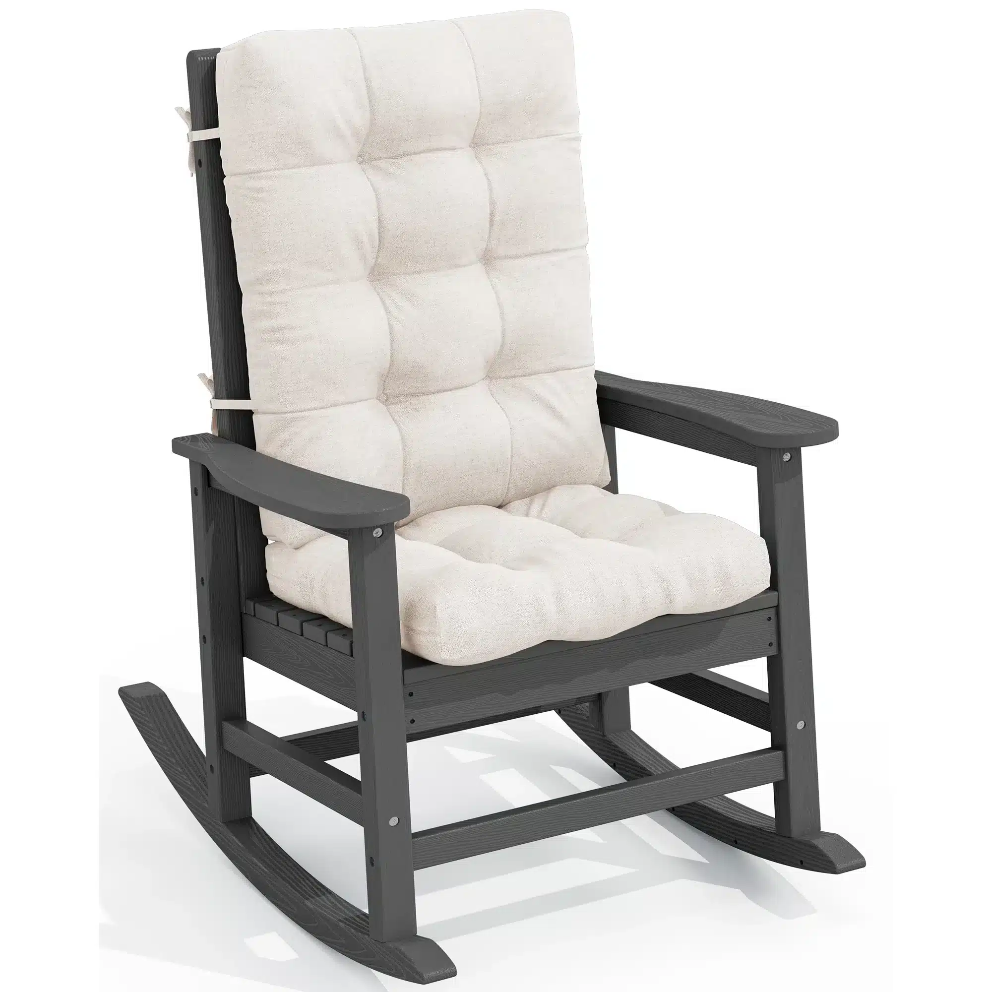 oversized hdpe outdoor rocking chair with cushion Oversized HDPE Outdoor Rocking Chair with Cushion