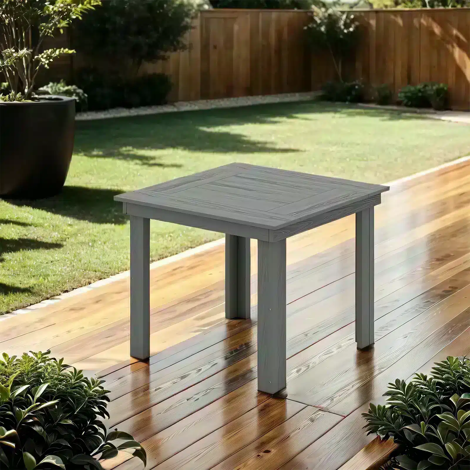 Dark Gray 36inch Square Patio Dining Table