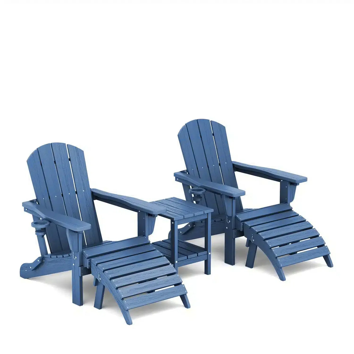 Navy Blue Adirondack Chair Set New