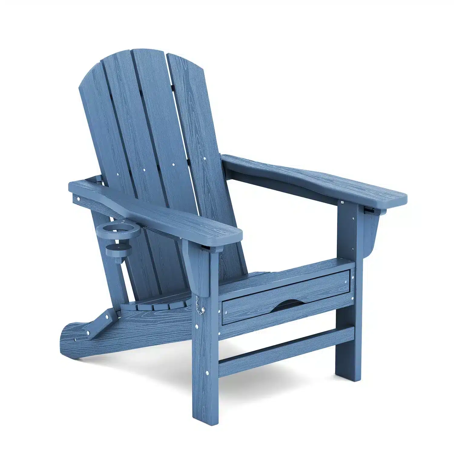 Navy Blue Adirondack Chair with Ottoman New