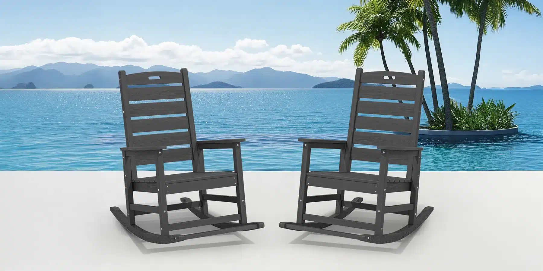 Porch Poly Rocking Chair Set of 2 by the Lake