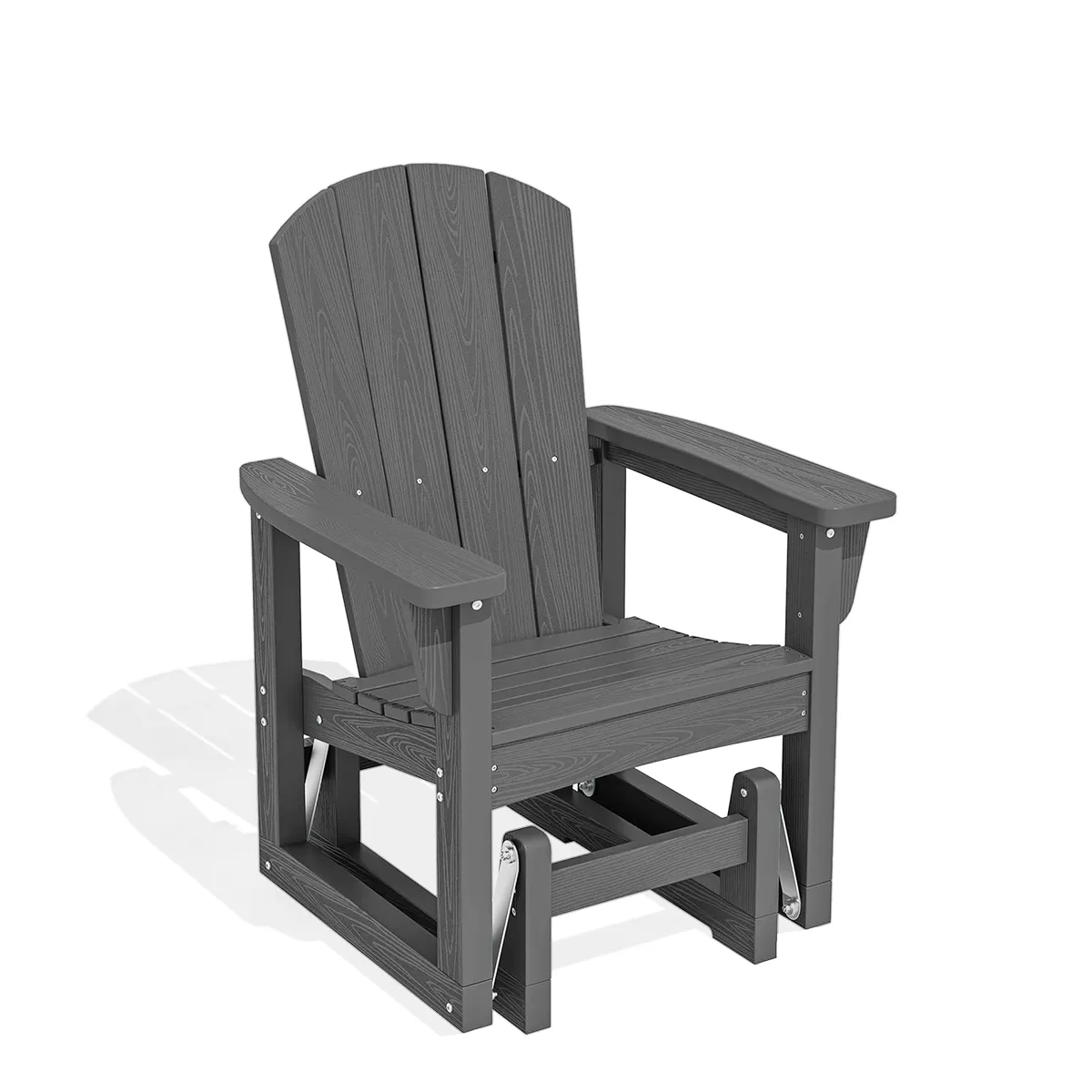 Serwall Dark Gray Outdoor Porch Glider Chair