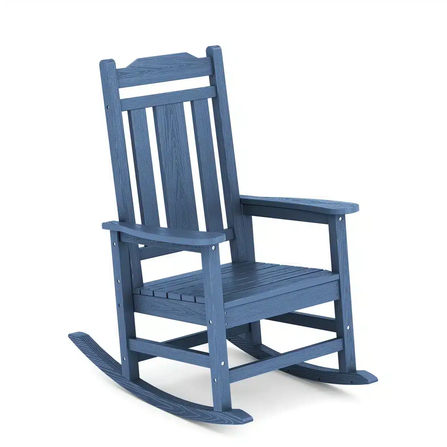 All-weather HDPE Plastic Vintage Porch Rocking Chair, Outdoor Waterproof Rocker