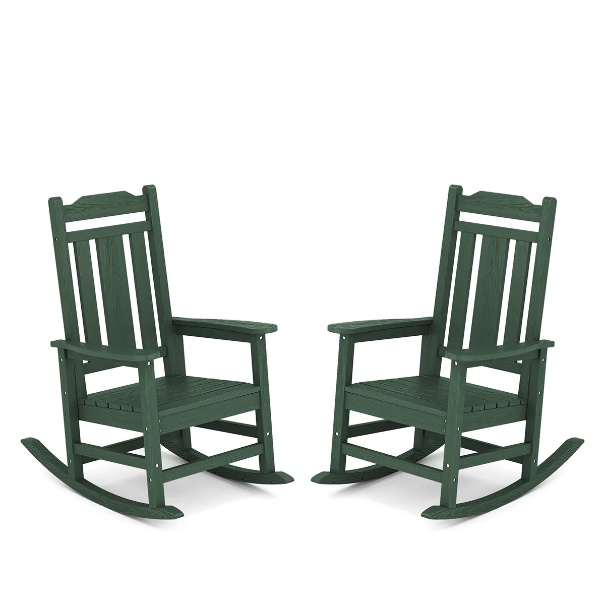 All-wather Outdoor Plastic Rocking Chair Set of 2 | Serwall