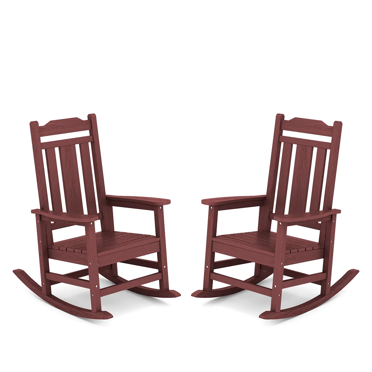 All-wather Outdoor Plastic Rocking Chair Set of 2 | Serwall
