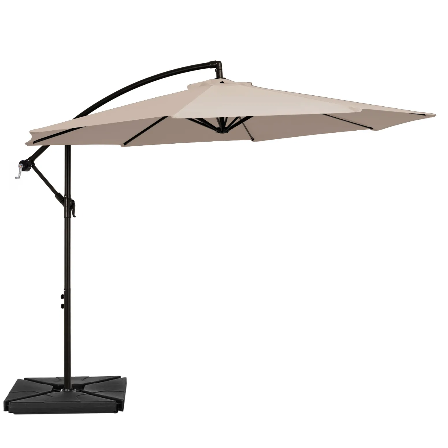10 ft Patio Offset Cantilever Umbrella with Base​