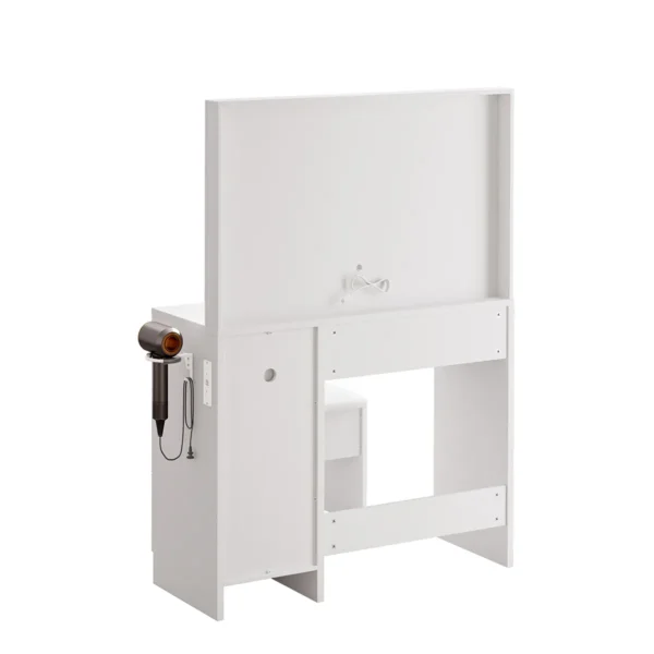 Modern Makeup Vanity Desk Set with LED Mirror, Drawers and Stool - Image 8