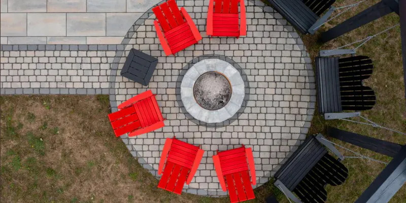 porch swing around fire pit