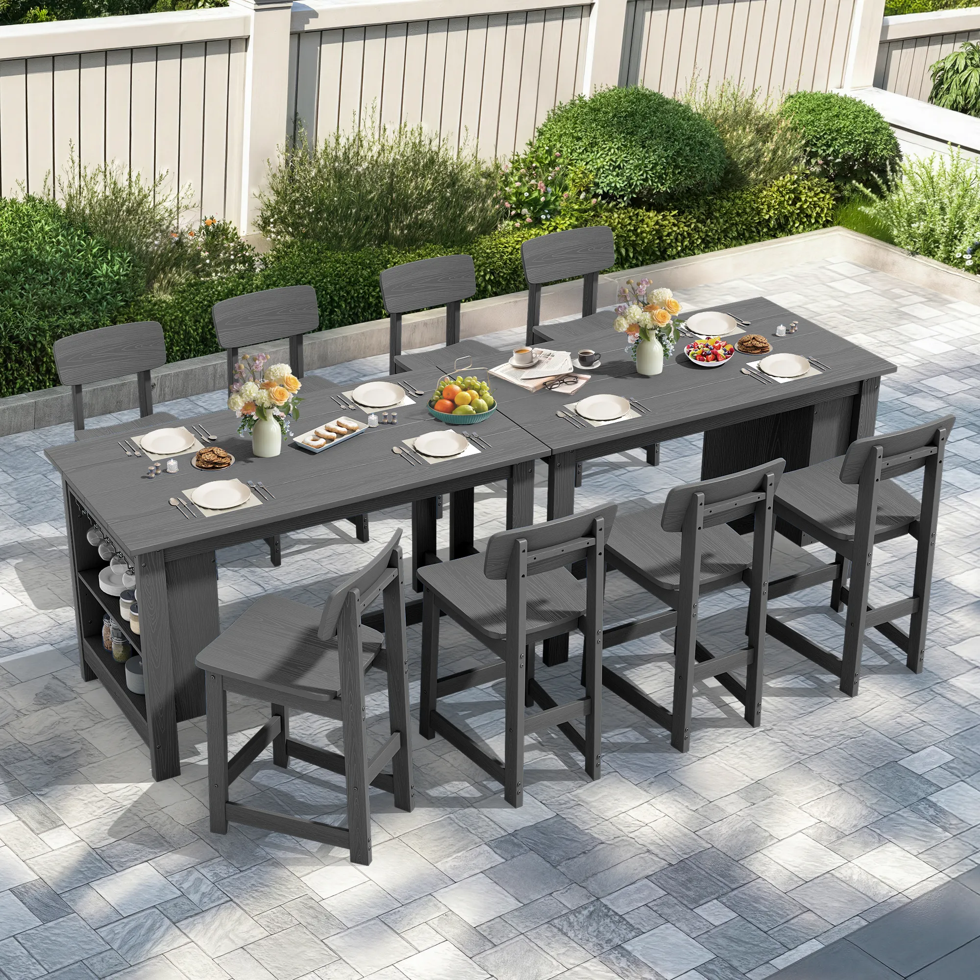 outdoor counter height table with chairs on the patio Outdoor Counter Height Table with Chairs on the Patio