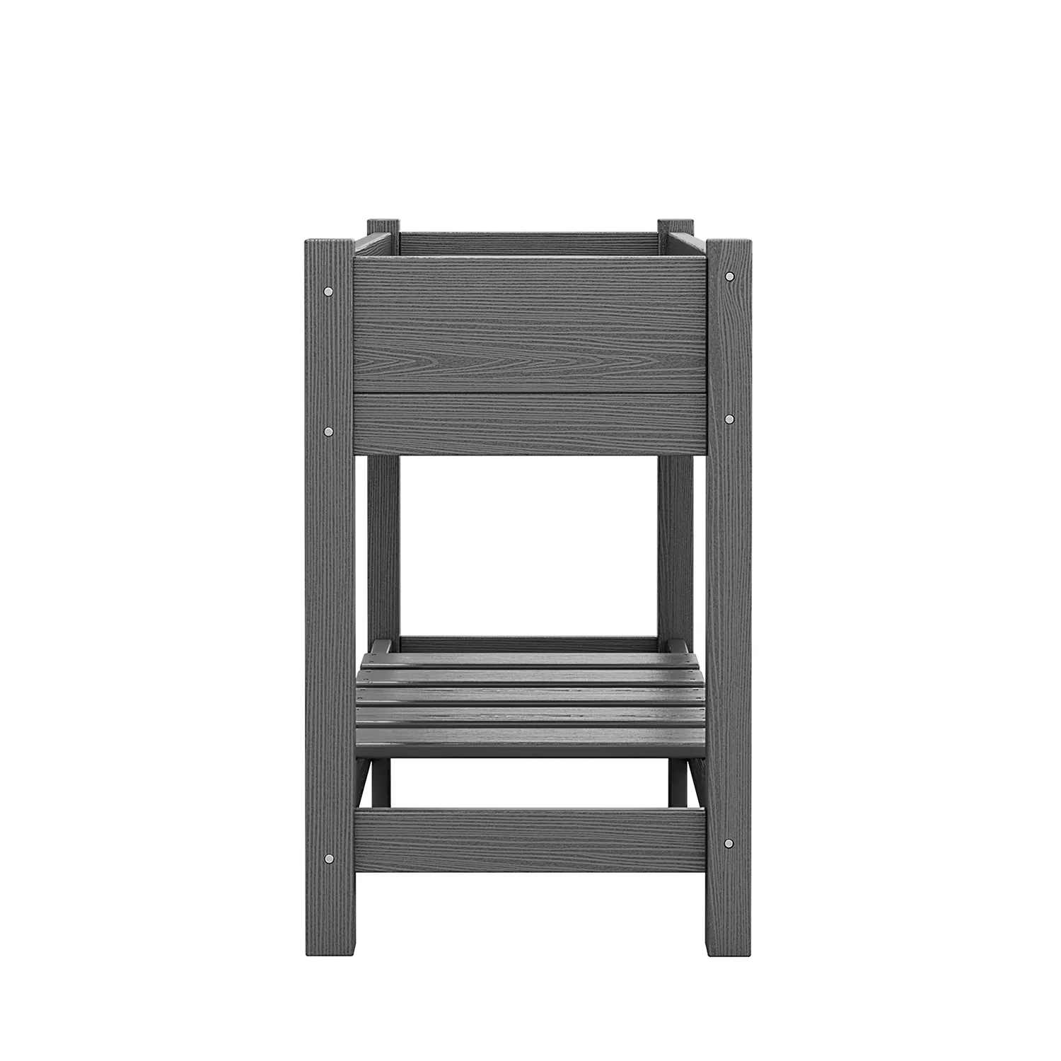 outdoor poly raised garden bed with shelf - image 7 Outdoor Poly Raised Garden Bed with Shelf - Image 7