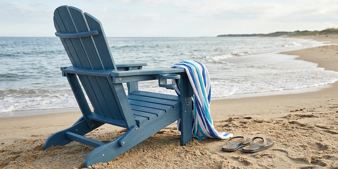 folding adirondack chair with reclining backrest