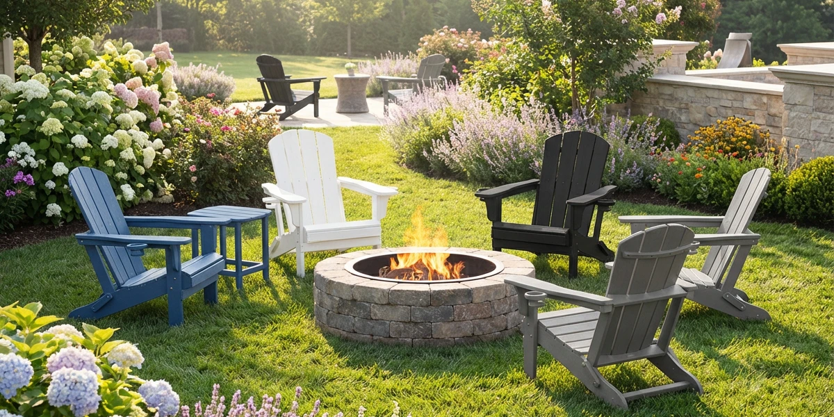 various styles of Adirondack chairs