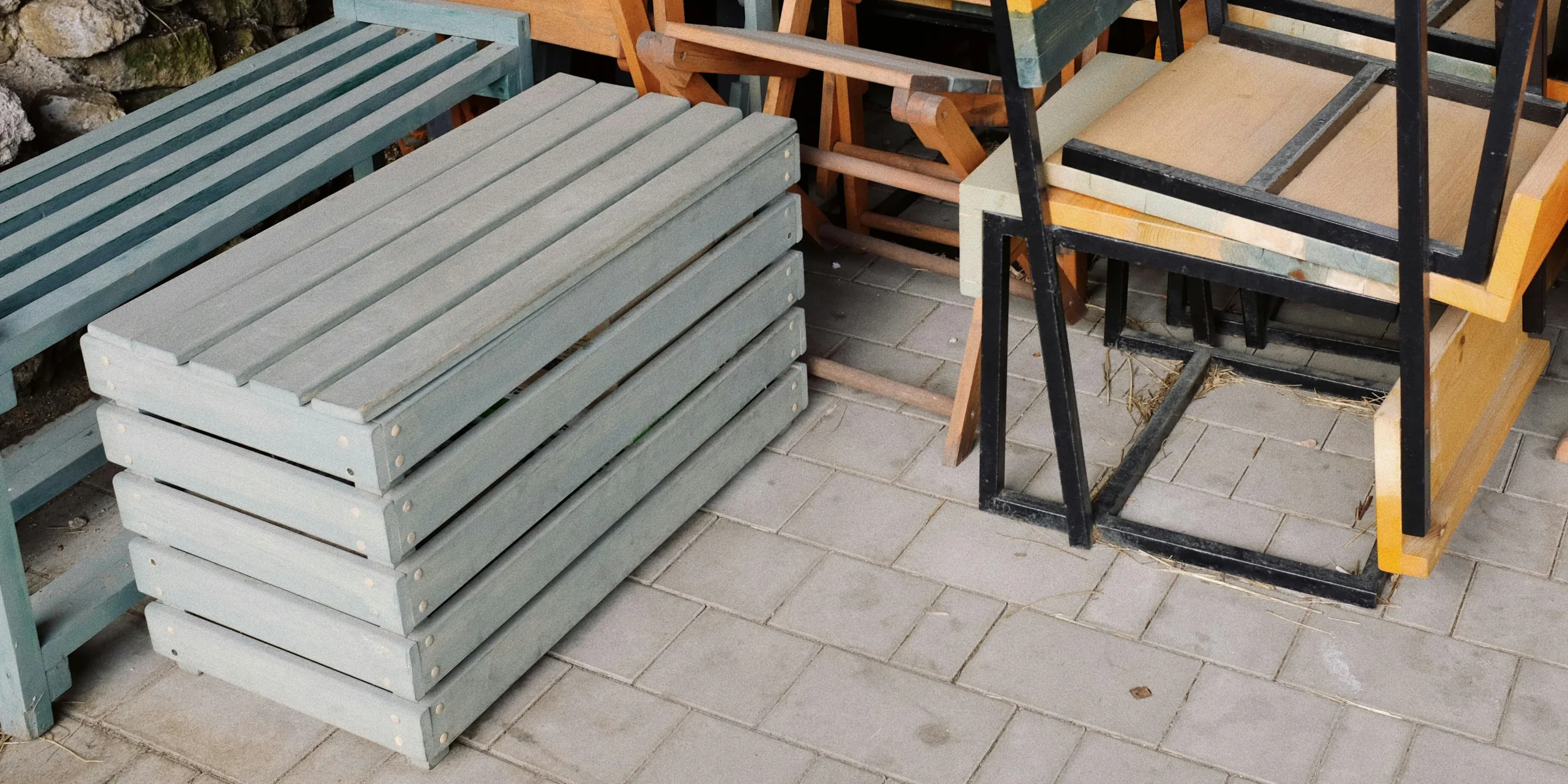 outdoor storage bench