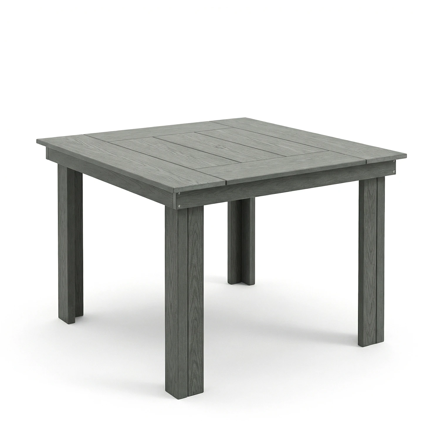 urban poly square dining table with umbrella hole URBAN Poly Square Dining Table with Umbrella Hole