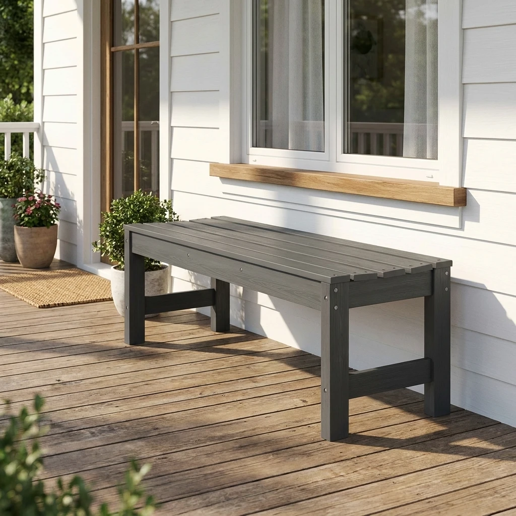 backless outdoor bench - image 6 Backless Outdoor Bench - Image 6