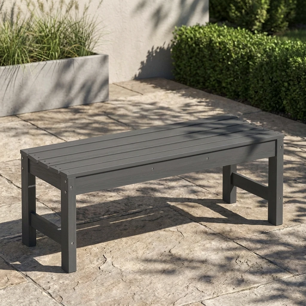 backless outdoor bench - image 4 Backless Outdoor Bench - Image 4