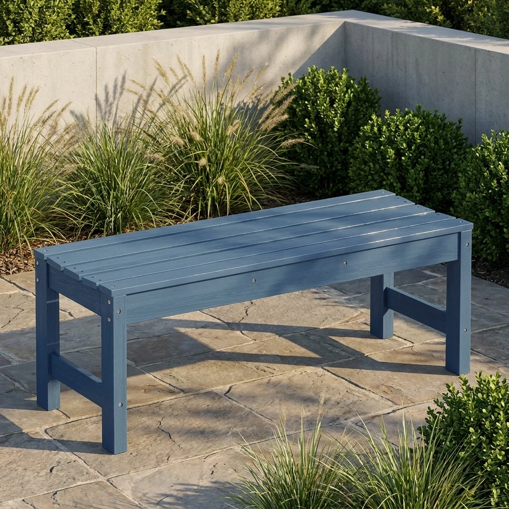 backless outdoor bench - image 3 Backless Outdoor Bench - Image 3