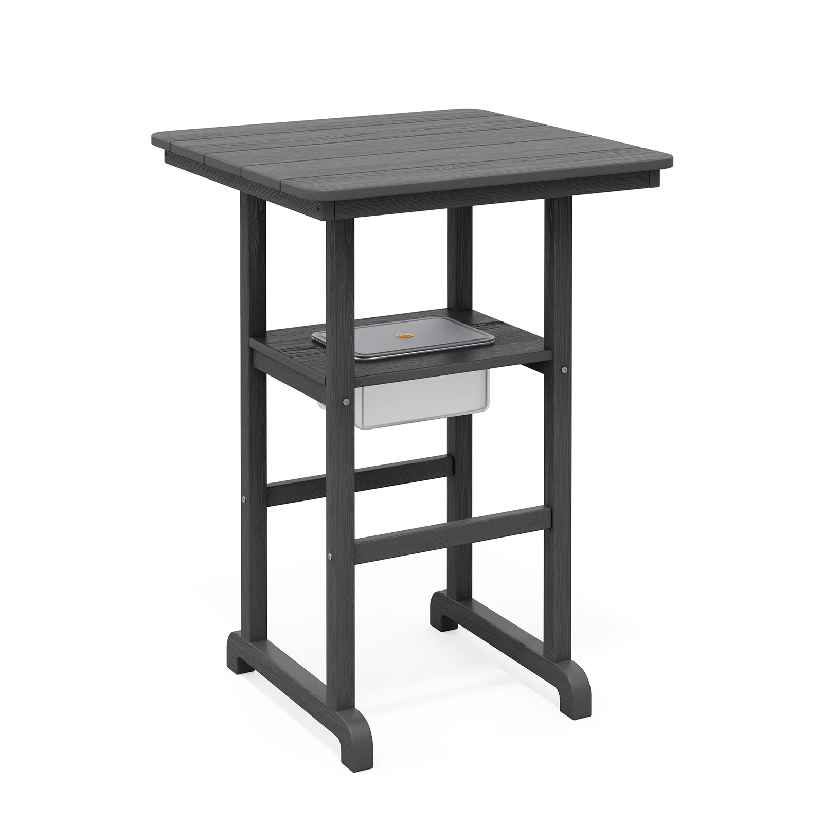 outdoor bar height table with hidden ice bucket Outdoor Bar Height Table with Hidden Ice Bucket