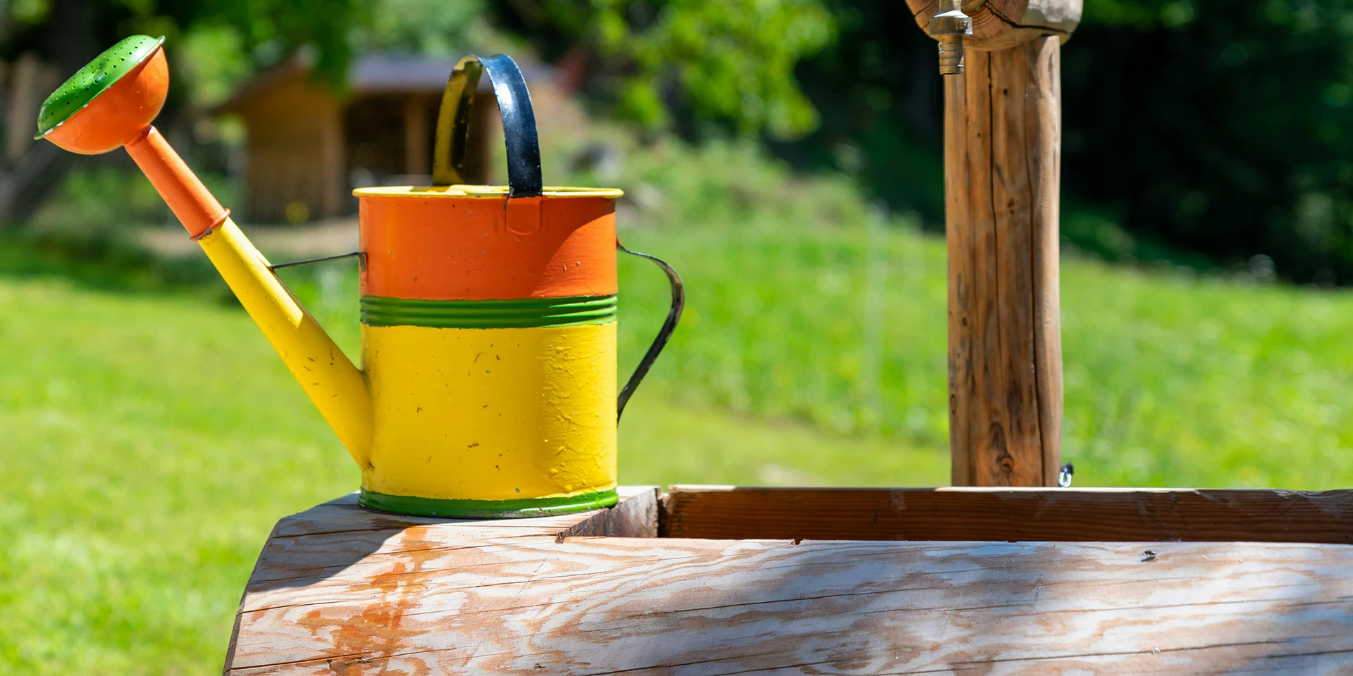 outdoor potting Bench with a sink