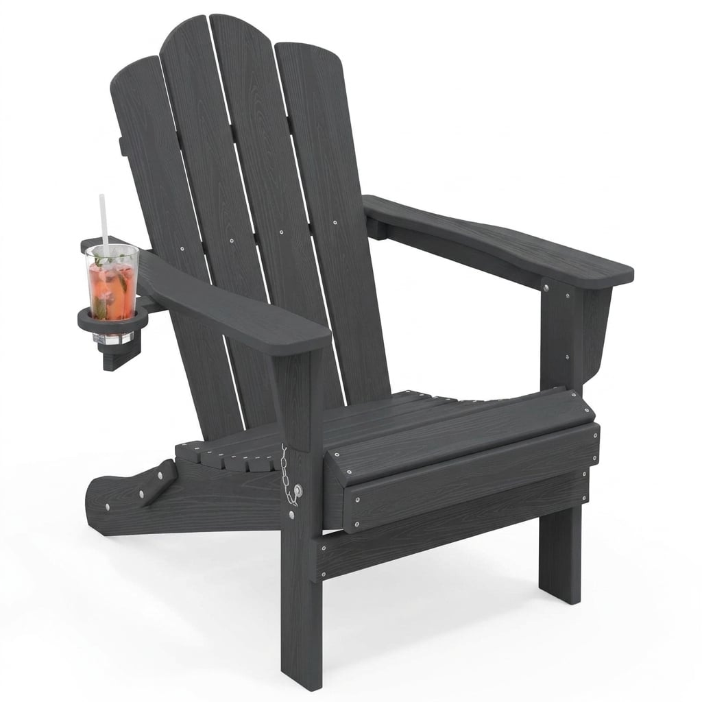 HDPE Folding Curved Back Adirondack Chair