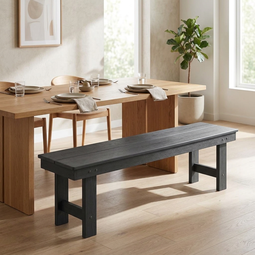 modern outdoor dining bench - image 4 Modern Outdoor Dining Bench - Image 4