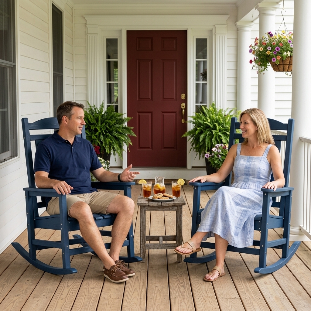 arch-top oversized outdoor porch rocking chair - image 5 Arch-Top Oversized Outdoor Porch Rocking Chair - Image 5