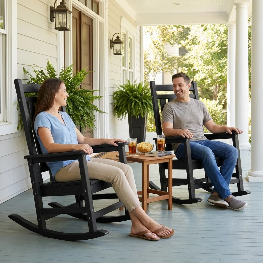 manoir wide-seat outdoor porch rocking chair - image 5 MANOIR Wide-Seat Outdoor Porch Rocking Chair - Image 5