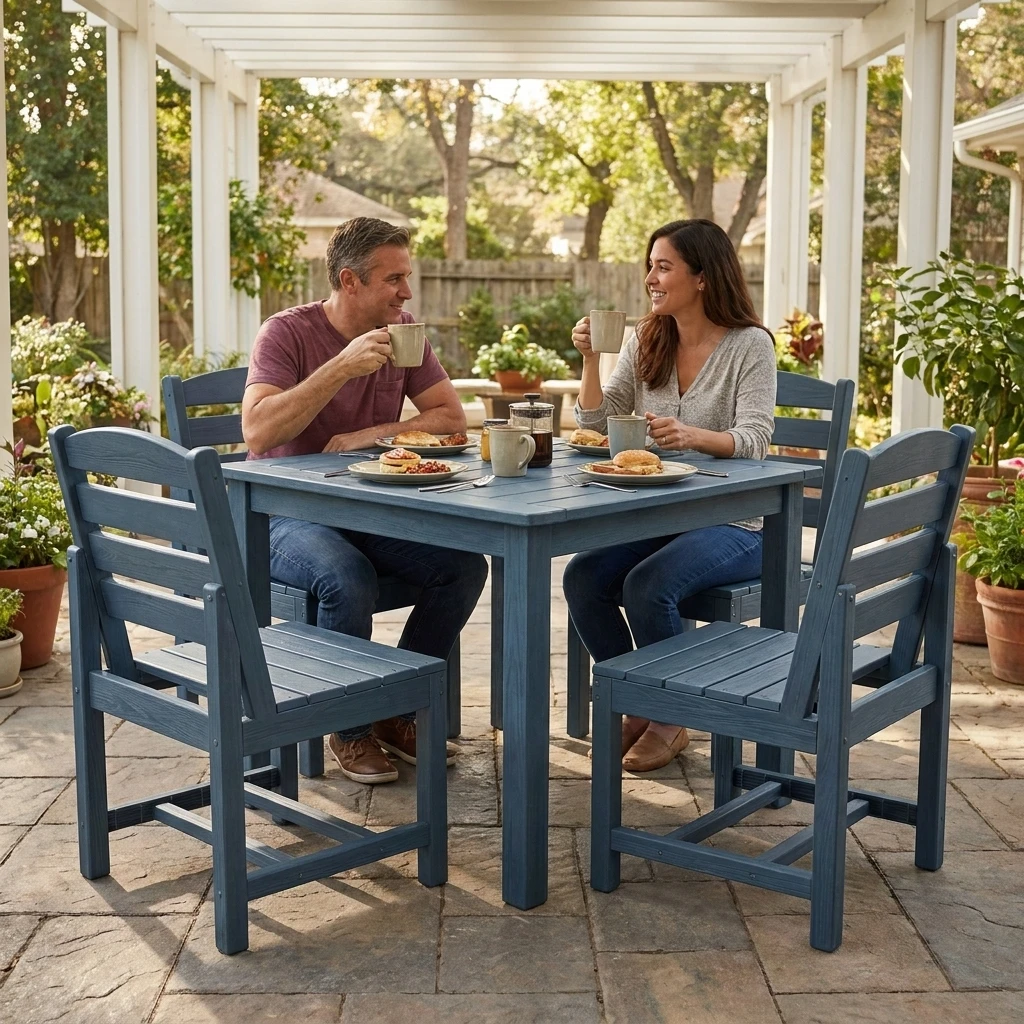 grange outdoor poly dining side chairs set of 4 - image 6 GRANGE Outdoor Poly Dining Side Chairs Set of 4 - Image 6